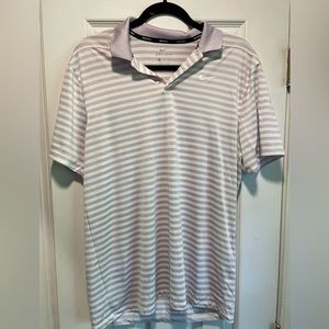 Lavender Stripe Nike Dri Fit Golf Polo